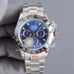 Replica Rolex Cosmograph Daytona Watch Stainless Steel Blue Dial Black Ceramic Bezel